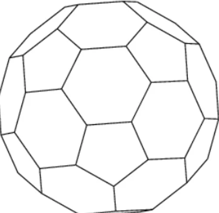 Fig. 1. Truncated Icosahedron:  Well-hidden vertices, but still comprehensible. 