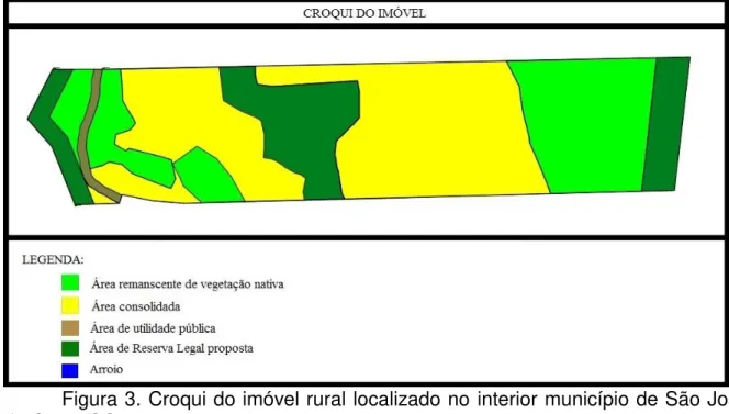 Figura 3. Croqui do imóvel rural localizado no interior município de São João  do Oeste/SC