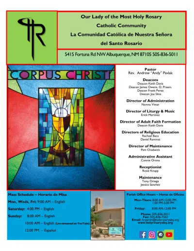 Our Lady Of The Most Holy Rosary Catholic Community La Comunidad ...