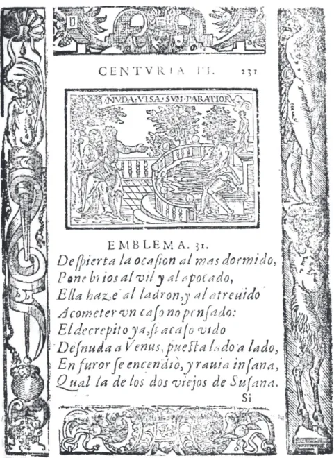 Figura 6.2. Emblema 31, Sebastián de Covarrubias, Emblemas morales  (Madrid: Luis Sánchez, 1610), f