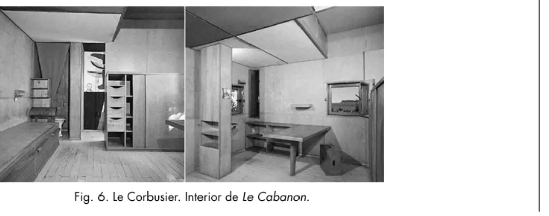 Fig. 6. Le Corbusier. Interior de Le Cabanon.