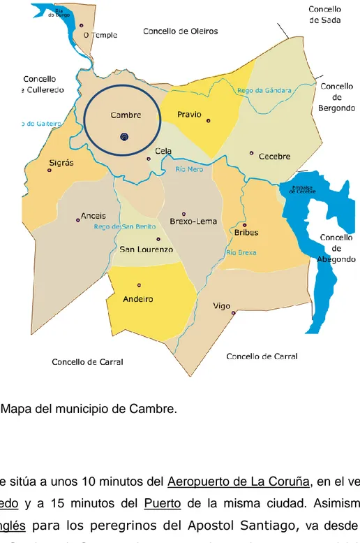 Figura 5. Mapa del municipio de Cambre. 