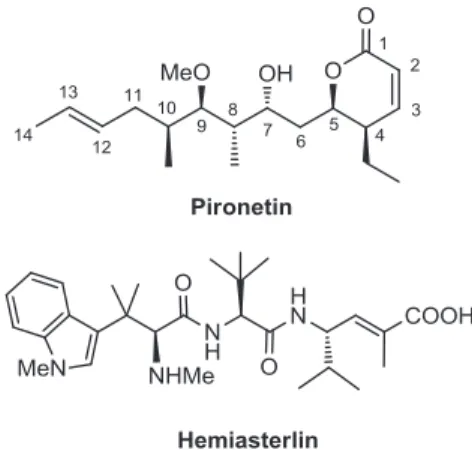 Fig. 3. General structures of simpliﬁed pironetin analogues of the ﬁrst generation ([5a]).