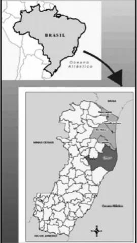 Tabela 1. IDH e população da Microrregião Li- Li-toral Norte do Espírito Santo e Linhares, Brasil.