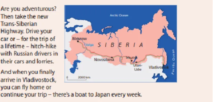 Figure 6. Reading taken from Sample Unit 9: Travel 