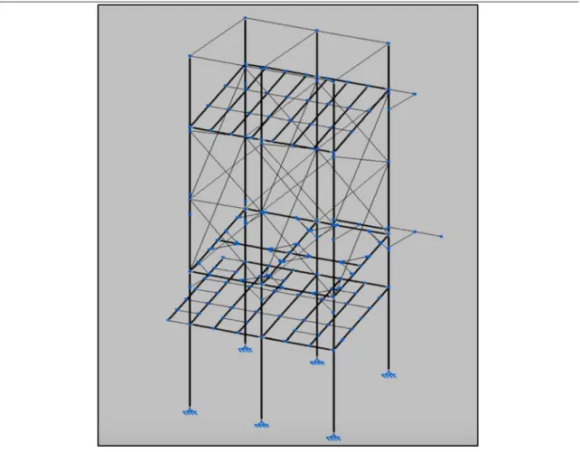 Figura 9: Estructura metálica en CYPE 3D 