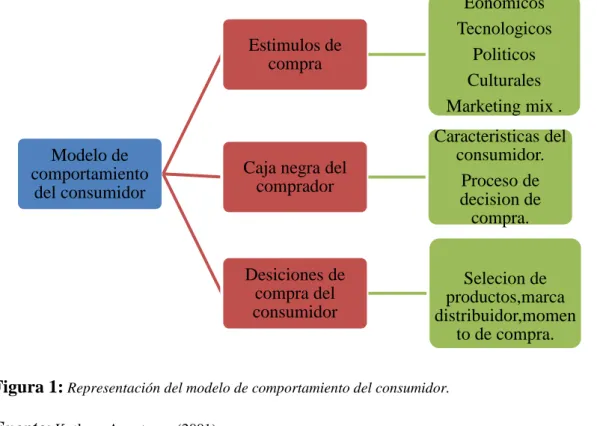 Figura 1: Representación del modelo de comportamiento del consumidor.                        