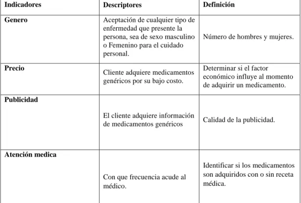 Figura 9: Indicadores. 