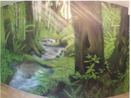 Figura Nº 1. Mural del bosque en la pared 