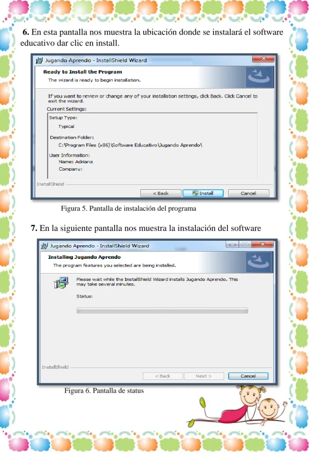 Figura 5. Pantalla de instalación del programa 