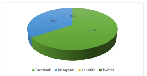 Tabla 9: Pregunta 3  Facebook  252  Instagram  132  YouTube                             0  Twitter  0       TOTAL  384 
