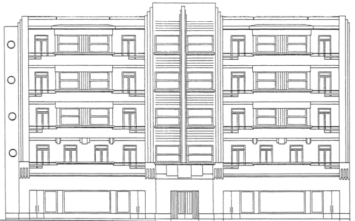 Fig. 6.-EDIFICIO DE VIVIENDAS, CALLE POLlCARPO SANZ, VIGO. FRANCISCO CASTRO REPRESAS. 1935
