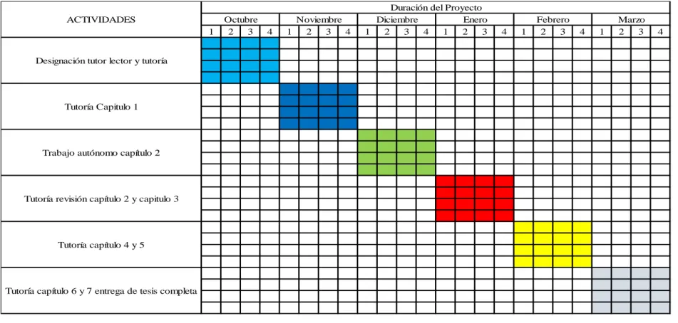 Tabla 13   Cronograma 