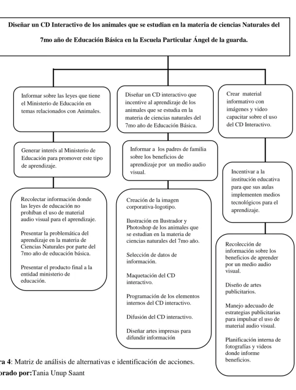 Figura 4: Matriz de análisis de alternativas e identificación de acciones. 