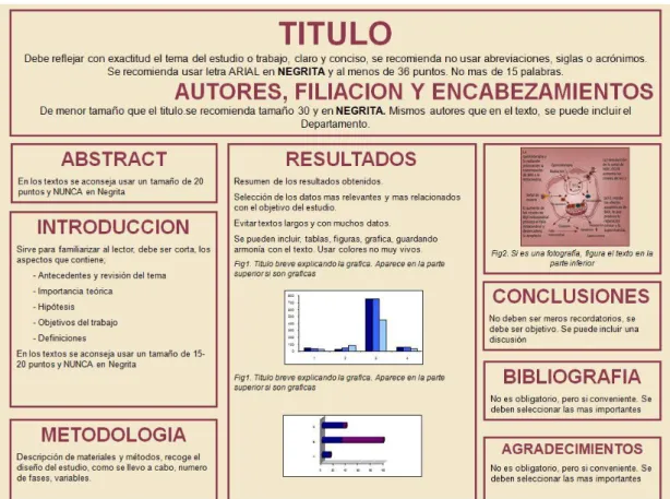 Figura  8: Estructura del Poster científico. 