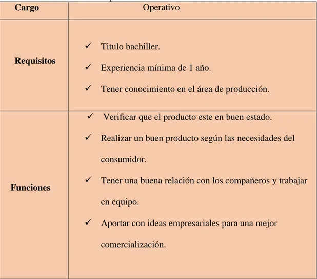 Figura 11 Organigrama Gestión Operativa  Fuente: Investigación Propia 