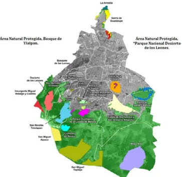 Figura 1. Ciudad de México: Suelo Urbano y Suelo de Conservación. Fuente: 