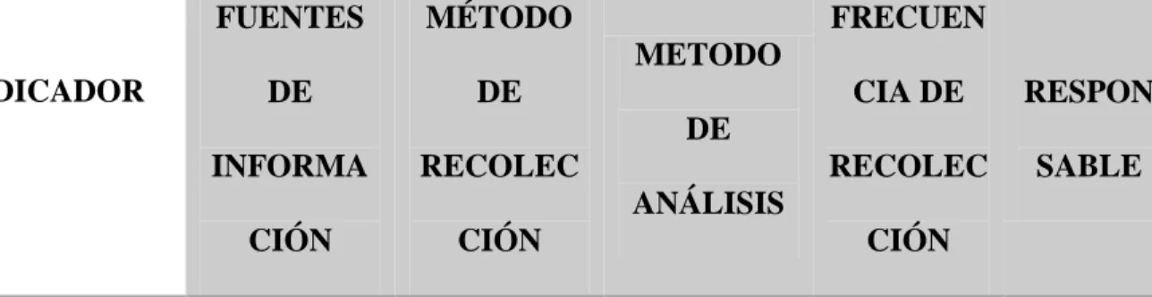 Tabla 6. Medios de Verificación 