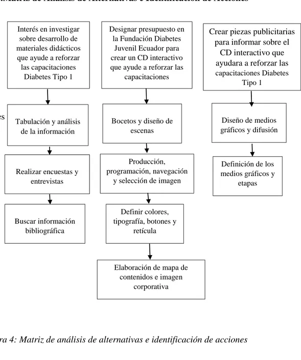 Figura 4: Matriz de análisis de alternativas e identificación de acciones 