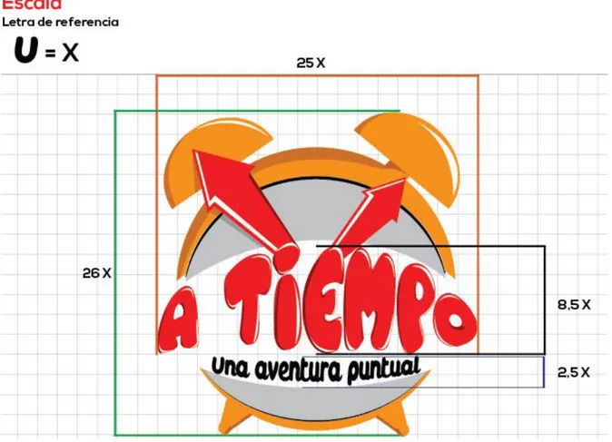 Figura 22: Imagen del logotipo con su respectiva grafimetria. 