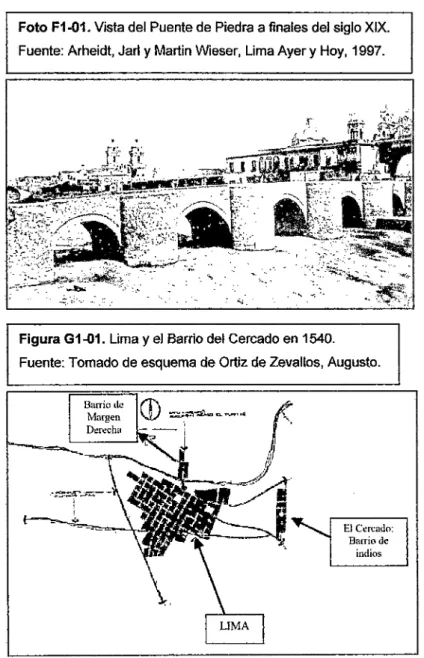 Foto F1-01. Vista del Puente de Piedra a finales del siglo XIX. 