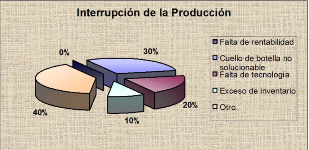 Gráfico 8. Interrupción de la producción  