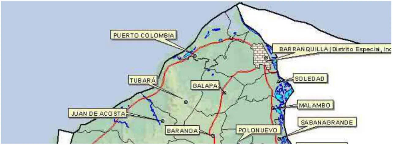 Figura  3 Ubicación de municipio de Soledad 