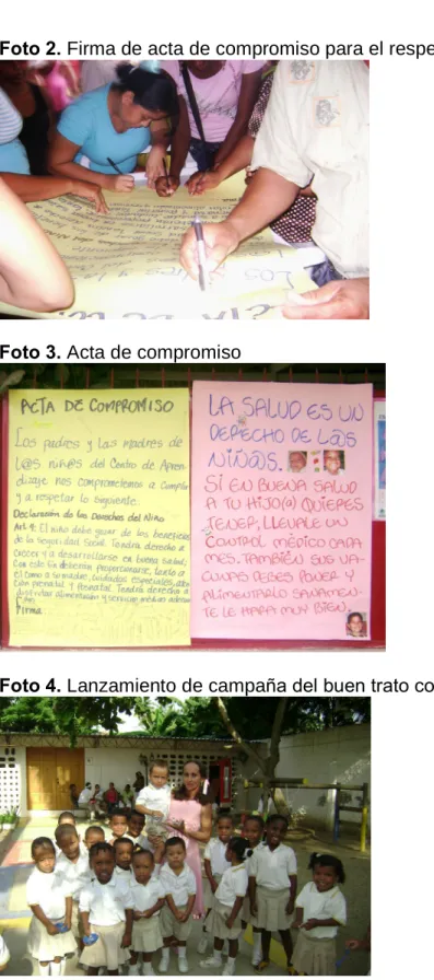Foto 3.  Acta de compromiso 