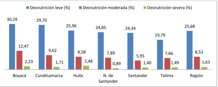 Ilustración 3. Cuadro nutricional de la región Central Oriental 