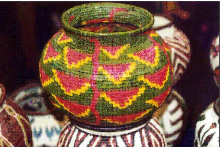 Ilustración No 7: Vasijas palma de Chunga Comunidad Embera 