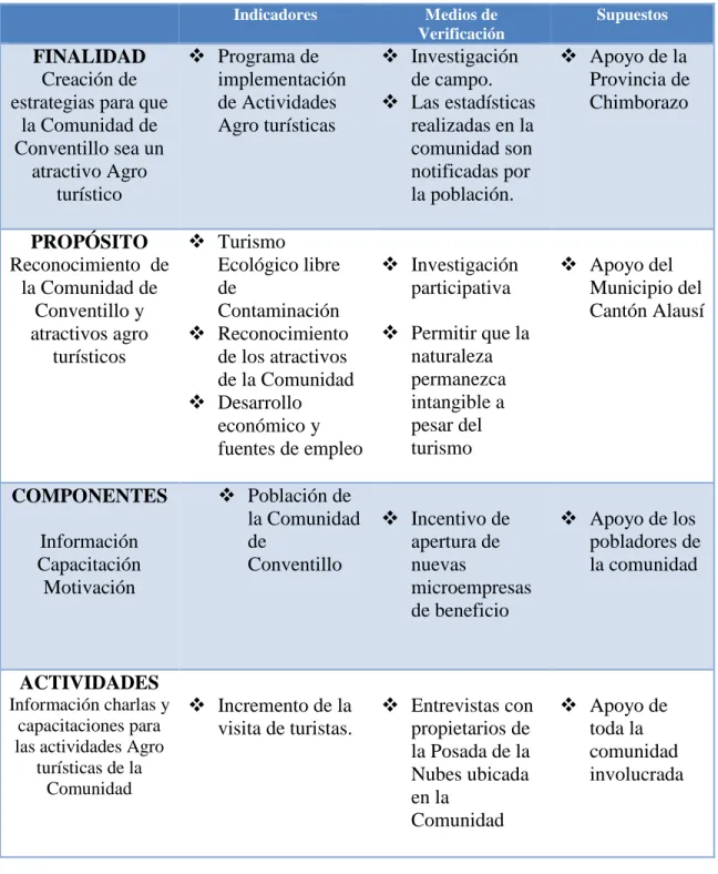 Figura 9. Matriz de Marco Lógico 