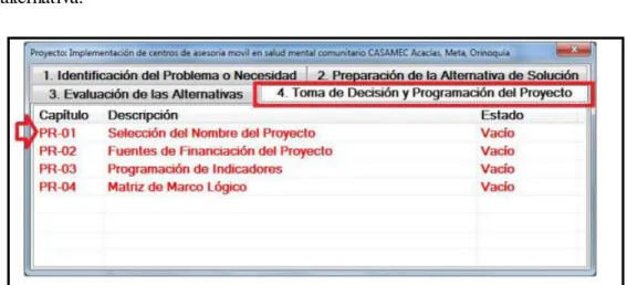 Figura 10.  Módulo de toma de decisiones de la MGA 