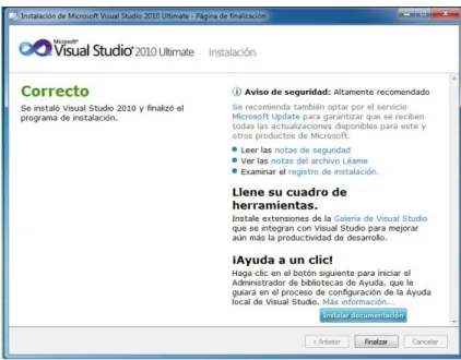 Figura 10: Final de la Instalación 