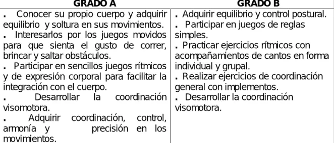 Tabla 9. ÁREA MOTORA 