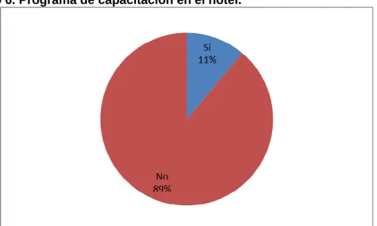 Gráfico 6. Programa de capacitación en el hotel. 