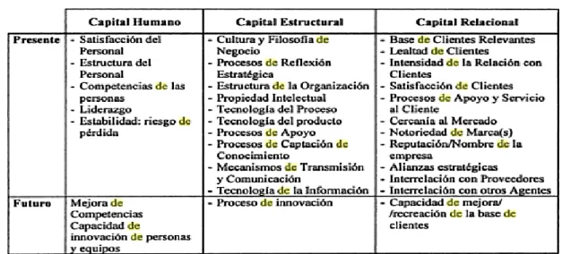 Cuadro 8. Componentes del Modelo Intelec 