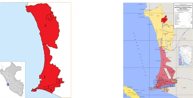 Figura 2. Área delimitada del distrito de La Punta en la provincia de El Callao  Fuente: google maps 