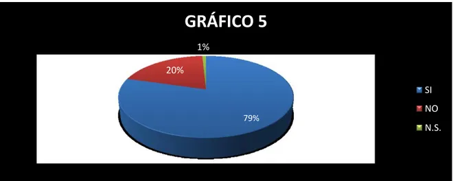 GRÁFICO 5  1%  20%   SI  79%   NO   N.S.  40 