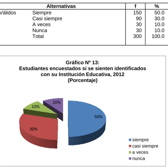 Gráfico Nº 13:  