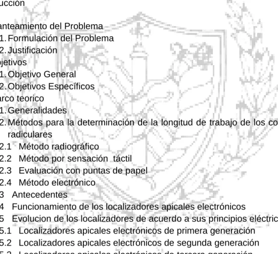 TABLA DE CONTENIDO 