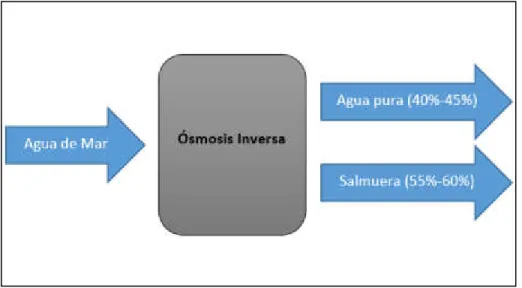 Figura 8: Cantidad de agua transformada en el proceso de ósmosis inversa  Fuente: Soto, G