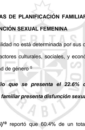 TABLA  1:  USUARIAS  DE  PLANIFICACIÓN  FAMILIAR  SEGÚN  PUNTAJE  DEL ÍNDICE DE FUNCIÓN SEXUAL FEMENINA 