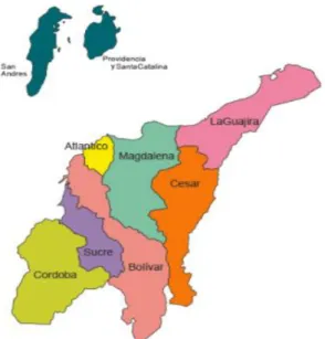 Ilustración 1. Mapa de la Región Caribe 