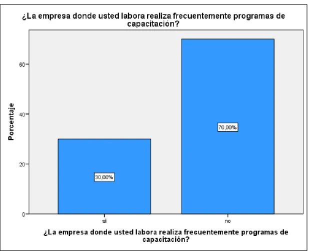 Gráfico n° 4 Programas de capacitación  Fuente: Elaboración propia (2018). 