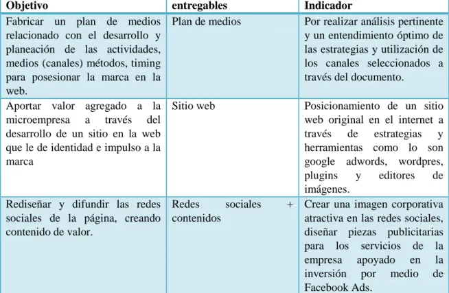 Tabla 5. Plan de Marketing Digital – Varmu House 