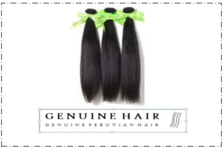 Figura 4: Extensiones de cabello Genuine Hair  Fuente: Elaboración propia 