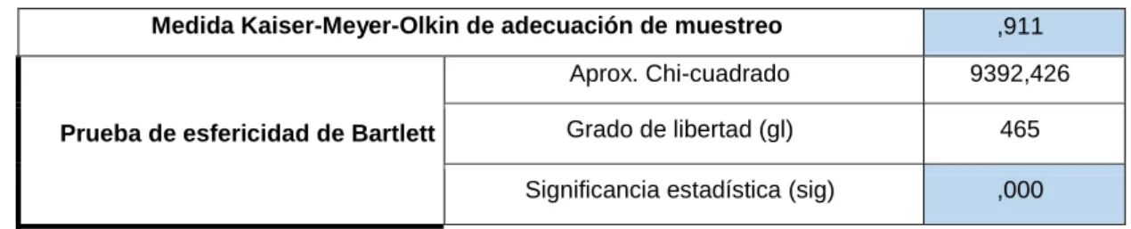 Cuadro 5: La matriz de correlaciones anti‐imagen 