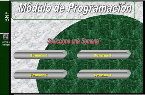 Ilustración 2: "Sispro”: Selección de semanas a programar 