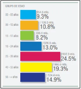 Figura 13: Población de Lima por segmento de edad 2017  Fuente: INEI 