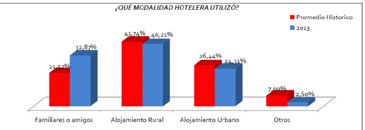 Gráfico 9: Modalidad hotelera utilizada 